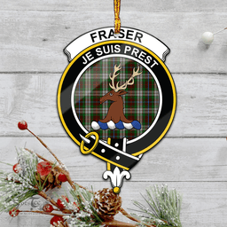 Scottish Fraser Hunting Dress Clan Tartan Mica Ornament Christmas Decoratio - 2-Sided  Scottish Plaid Tartan Plaid