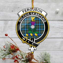 Scottish Fergusson Ancient Clan Tartan Mica Ornament Christmas Decoratio - 2-Sided  Scottish Plaid Tartan Plaid