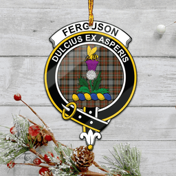 Scottish Ferguson Weathered Clan Tartan Mica Ornament Christmas Decoratio - 2-Sided  Scottish Plaid Tartan Plaid