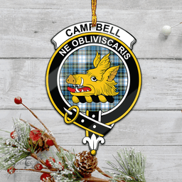 Scottish Campbell Dress Ancient Clan Tartan Mica Ornament Christmas Decoratio - 2-Sided  Scottish Plaid Tartan Plaid