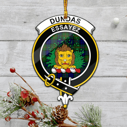 Scottish Dundas Modern Clan Tartan Mica Ornament Christmas Decoratio - 2-Sided  Scottish Plaid Tartan Plaid