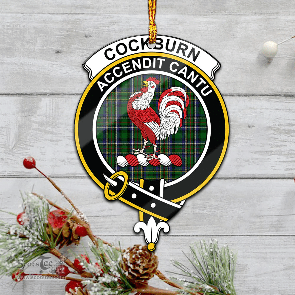Scottish Cockburn Clan Tartan Mica Ornament Christmas Decoratio - 2-Sided  Scottish Plaid Tartan Plaid