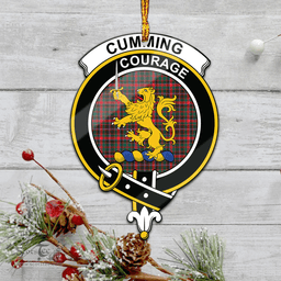 Scottish Cumming Hunting Modern Clan Tartan Mica Ornament Christmas Decoratio - 2-Sided  Scottish Plaid Tartan Plaid