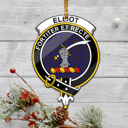Scottish Elliot Clan Tartan Mica Ornament Christmas Decoratio - 2-Sided  Scottish Plaid Tartan Plaid