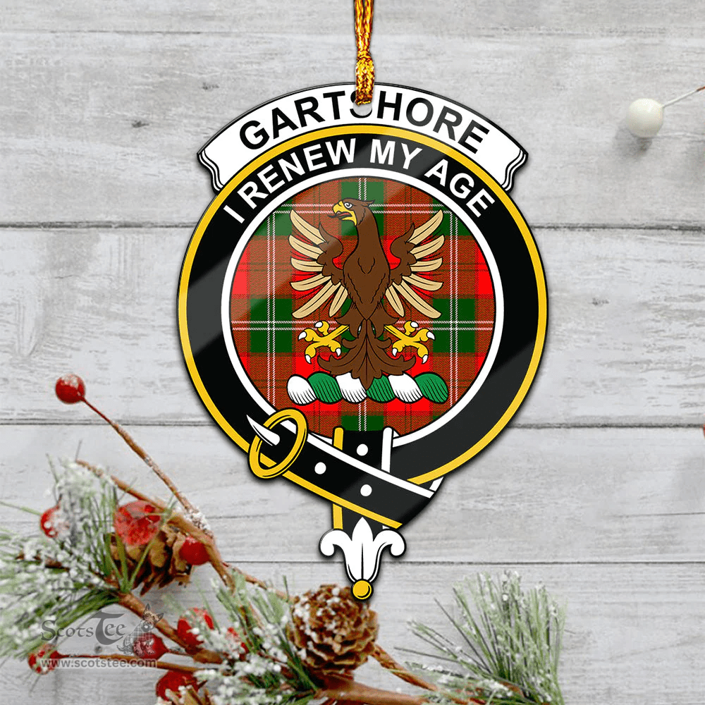 Scottish Gartshore Clan Tartan Mica Ornament Christmas Decoratio - 2-Sided  Scottish Plaid Tartan Plaid