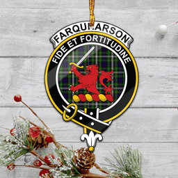 Scottish Farquharson Dress Clan Tartan Mica Ornament Christmas Decoratio - 2-Sided  Scottish Plaid Tartan Plaid
