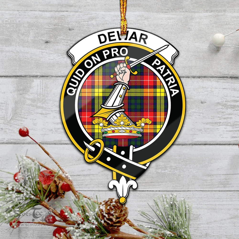 Scottish Dewar Clan Tartan Mica Ornament Christmas Decoratio - 2-Sided  Scottish Plaid Tartan Plaid
