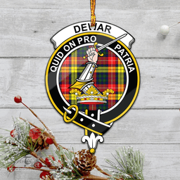 Scottish Dewar Clan Tartan Mica Ornament Christmas Decoratio - 2-Sided  Scottish Plaid Tartan Plaid