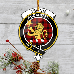 Scottish Ewing Clan Tartan Mica Ornament Christmas Decoratio - 2-Sided  Scottish Plaid Tartan Plaid