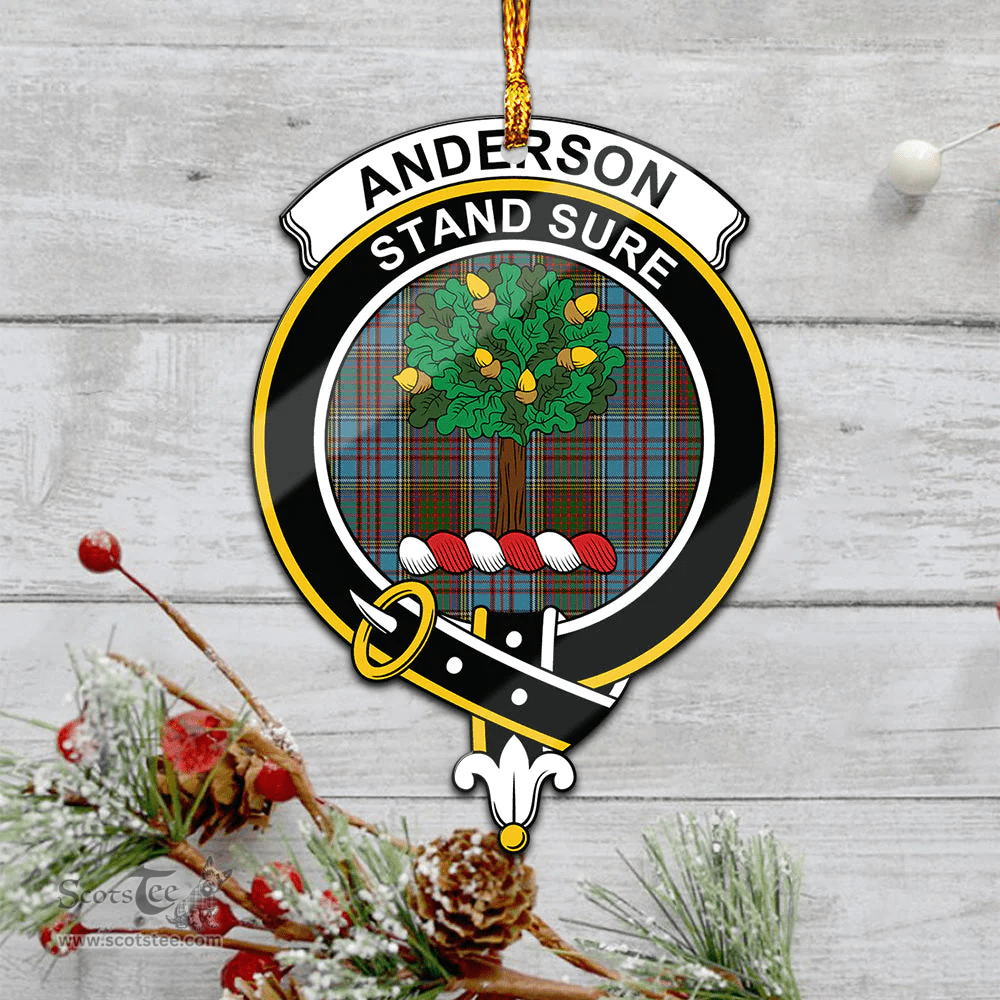 Scottish Anderson Clan Tartan Mica Ornament Christmas Decoratio - 2-Sided  Scottish Plaid Tartan Plaid