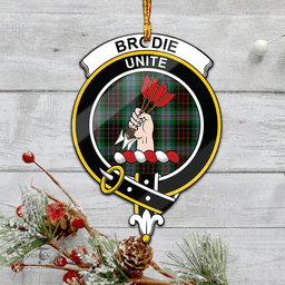 Scottish Brodie Hunting Clan Tartan Mica Ornament Christmas Decoratio - 2-Sided  Scottish Plaid Tartan Plaid
