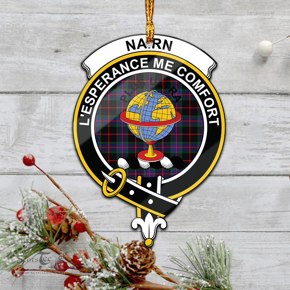 Scottish Nairn Clan Tartan Mica Ornament Christmas Decoratio - 2-Sided  Scottish Plaid Tartan Plaid