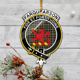 Scottish Farquharson Weathered Clan Tartan Mica Ornament Christmas Decoratio - 2-Sided  Scottish Plaid Tartan Plaid