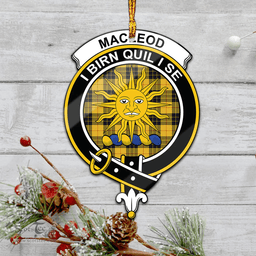 Scottish Macleod Of Lewis Ancient Clan Tartan Mica Ornament Christmas Decoratio - 2-Sided  Scottish Plaid Tartan Plaid