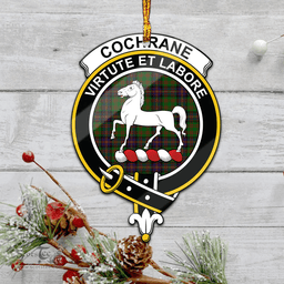 Scottish Cochrane Clan Tartan Mica Ornament Christmas Decoratio - 2-Sided  Scottish Plaid Tartan Plaid
