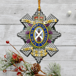Scottish Black Watch Ancient Of Canada Clan Tartan Mica Ornament Christmas Decoratio - 2-Sided  Scottish Plaid Tartan Plaid