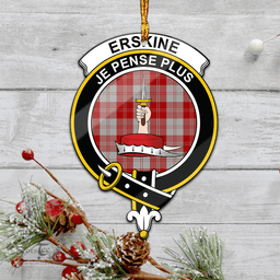 Scottish Erskine Red Clan Tartan Mica Ornament Christmas Decoratio - 2-Sided  Scottish Plaid Tartan Plaid