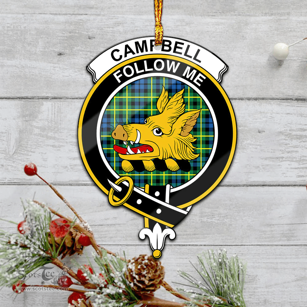 Scottish Campbell Of Breadalbane Ancient Clan Tartan Mica Ornament Christmas Decoratio - 2-Sided  Scottish Plaid Tartan Plaid