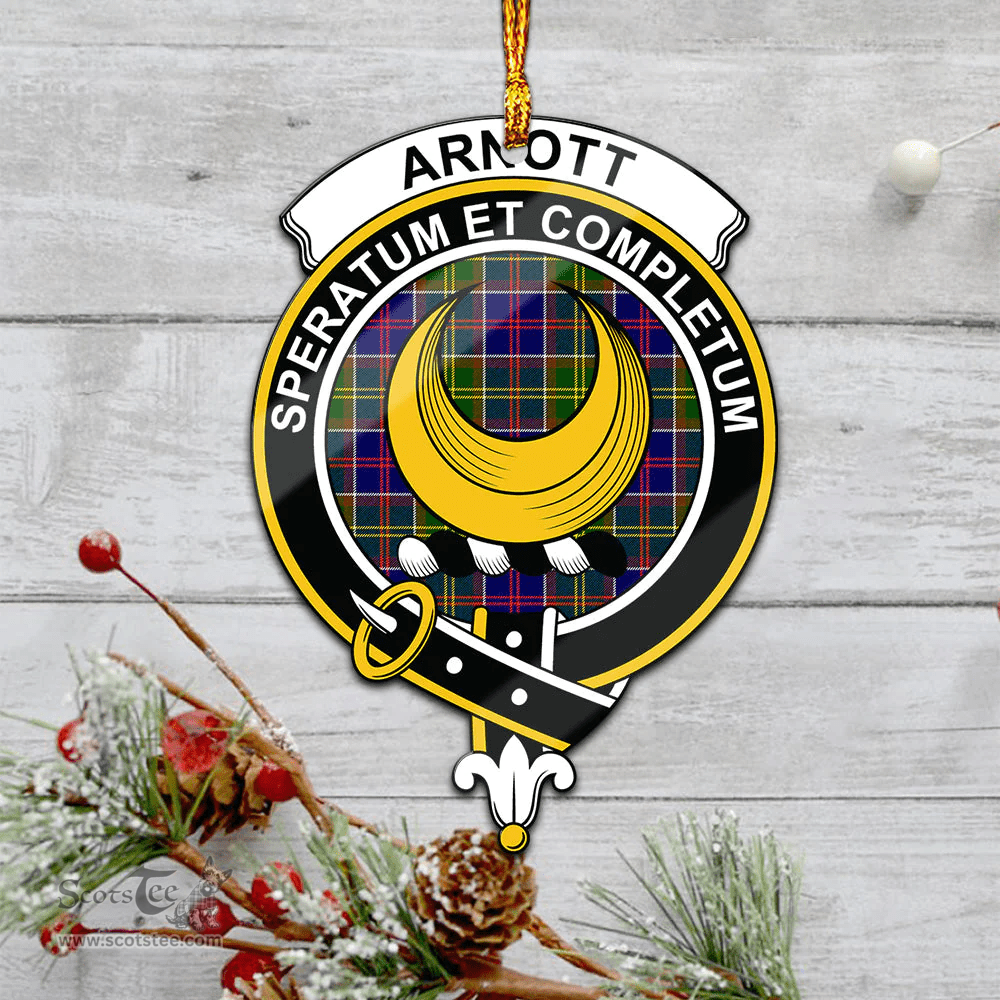Scottish Arnott Clan Tartan Mica Ornament Christmas Decoratio - 2-Sided  Scottish Plaid Tartan Plaid
