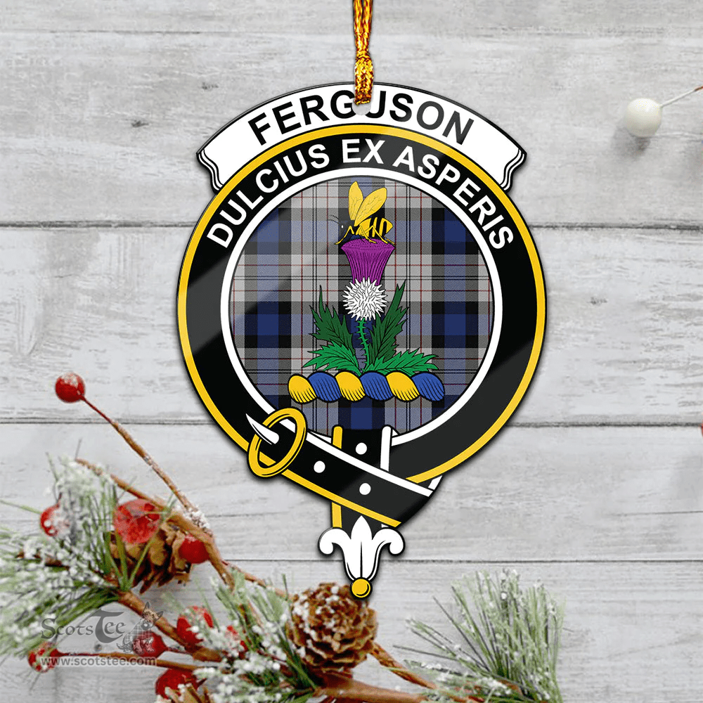 Scottish Ferguson Dress Clan Tartan Mica Ornament Christmas Decoratio - 2-Sided  Scottish Plaid Tartan Plaid