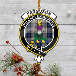 Scottish Ferguson Dress Clan Tartan Mica Ornament Christmas Decoratio - 2-Sided  Scottish Plaid Tartan Plaid