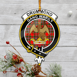 Scottish Drummond Of Perth Clan Tartan Mica Ornament Christmas Decoratio - 2-Sided  Scottish Plaid Tartan Plaid