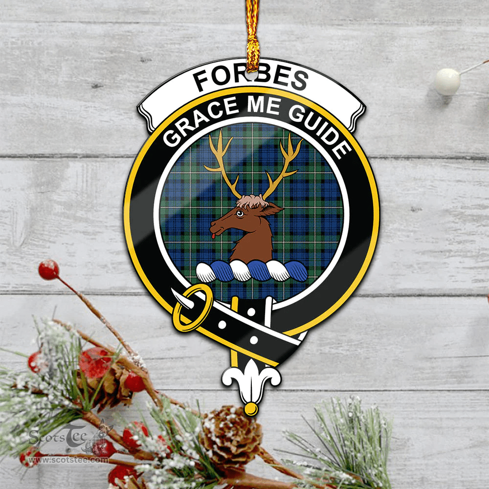 Scottish Forbes Ancient Clan Tartan Mica Ornament Christmas Decoratio - 2-Sided  Scottish Plaid Tartan Plaid