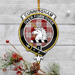 Scottish Cunningham Dress Clan Tartan Mica Ornament Christmas Decoratio - 2-Sided  Scottish Plaid Tartan Plaid