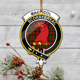 Scottish Macnicol Clan Tartan Mica Ornament Christmas Decoratio - 2-Sided  Scottish Plaid Tartan Plaid