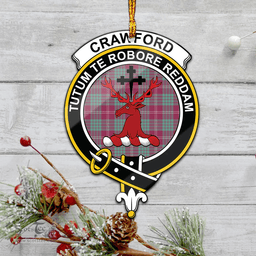Scottish Crawford Ancient Clan Tartan Mica Ornament Christmas Decoratio - 2-Sided  Scottish Plaid Tartan Plaid