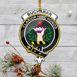 Scottish Buchanan Hunting Clan Tartan Mica Ornament Christmas Decoratio - 2-Sided  Scottish Plaid Tartan Plaid
