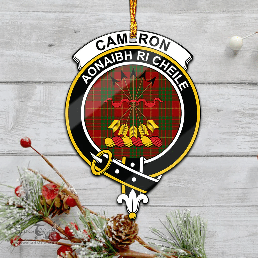 Scottish Cameron Clan Tartan Mica Ornament Christmas Decoratio - 2-Sided  Scottish Plaid Tartan Plaid