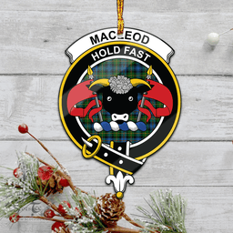 Scottish Macleod Of Skye Clan Tartan Mica Ornament Christmas Decoratio - 2-Sided  Scottish Plaid Tartan Plaid