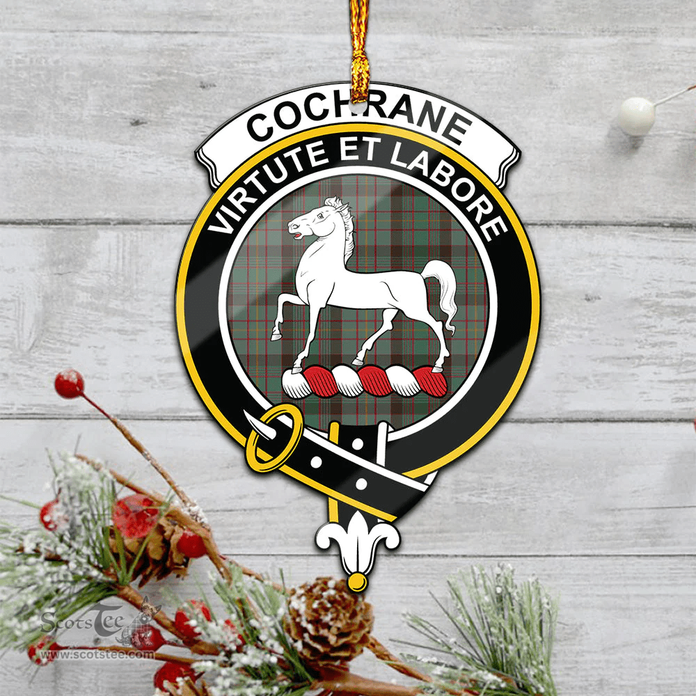 Scottish Cochrane Hunting Clan Tartan Mica Ornament Christmas Decoratio - 2-Sided  Scottish Plaid Tartan Plaid