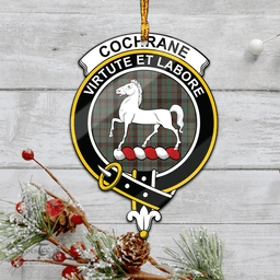 Scottish Cochrane Hunting Clan Tartan Mica Ornament Christmas Decoratio - 2-Sided  Scottish Plaid Tartan Plaid