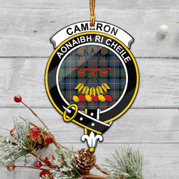 Scottish Cameron Of Erracht Ancient Clan Tartan Mica Ornament Christmas Decoratio - 2-Sided  Scottish Plaid Tartan Plaid