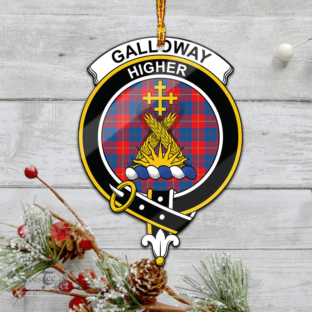 Scottish Galloway Red Clan Tartan Mica Ornament Christmas Decoratio - 2-Sided  Scottish Plaid Tartan Plaid