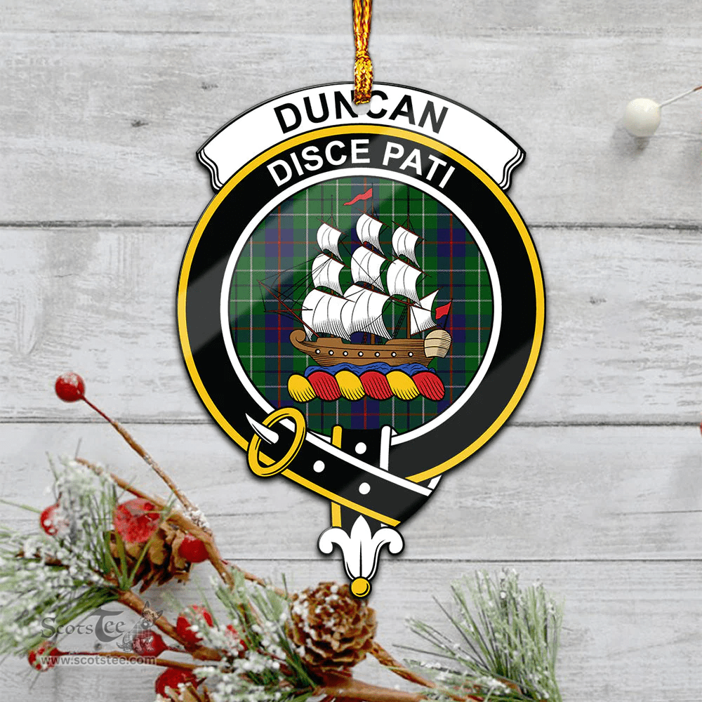 Scottish Duncan Clan Tartan Mica Ornament Christmas Decoratio - 2-Sided  Scottish Plaid Tartan Plaid