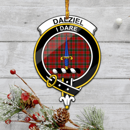 Scottish Dalziel Clan Tartan Mica Ornament Christmas Decoratio - 2-Sided  Scottish Plaid Tartan Plaid