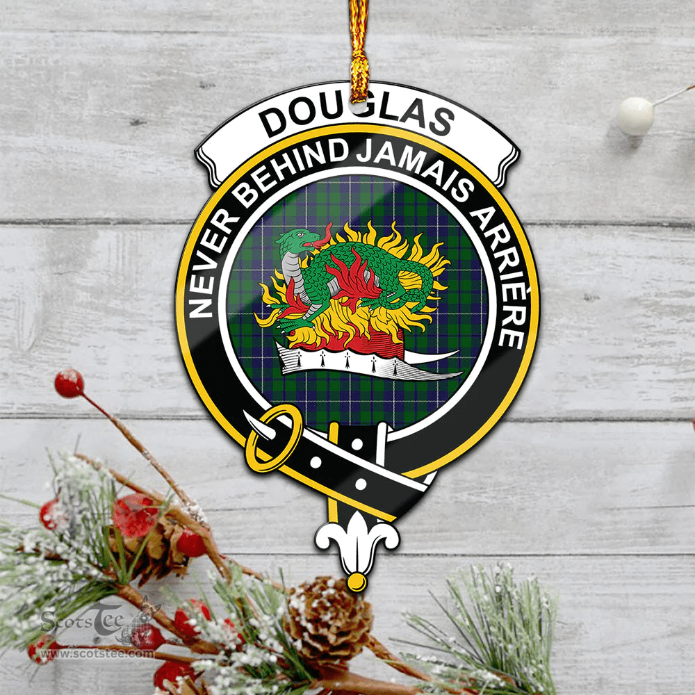 Scottish Douglas Green Clan Tartan Mica Ornament Christmas Decoratio - 2-Sided  Scottish Plaid Tartan Plaid