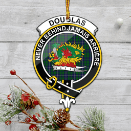 Scottish Douglas Green Clan Tartan Mica Ornament Christmas Decoratio - 2-Sided  Scottish Plaid Tartan Plaid