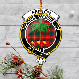 Scottish Fenton Clan Tartan Mica Ornament Christmas Decoratio - 2-Sided  Scottish Plaid Tartan Plaid