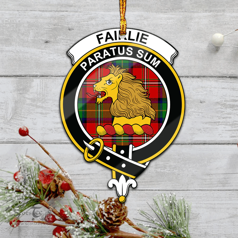 Scottish Fairlie Modern Clan Tartan Mica Ornament Christmas Decoratio - 2-Sided  Scottish Plaid Tartan Plaid