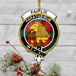 Scottish Fairlie Modern Clan Tartan Mica Ornament Christmas Decoratio - 2-Sided  Scottish Plaid Tartan Plaid