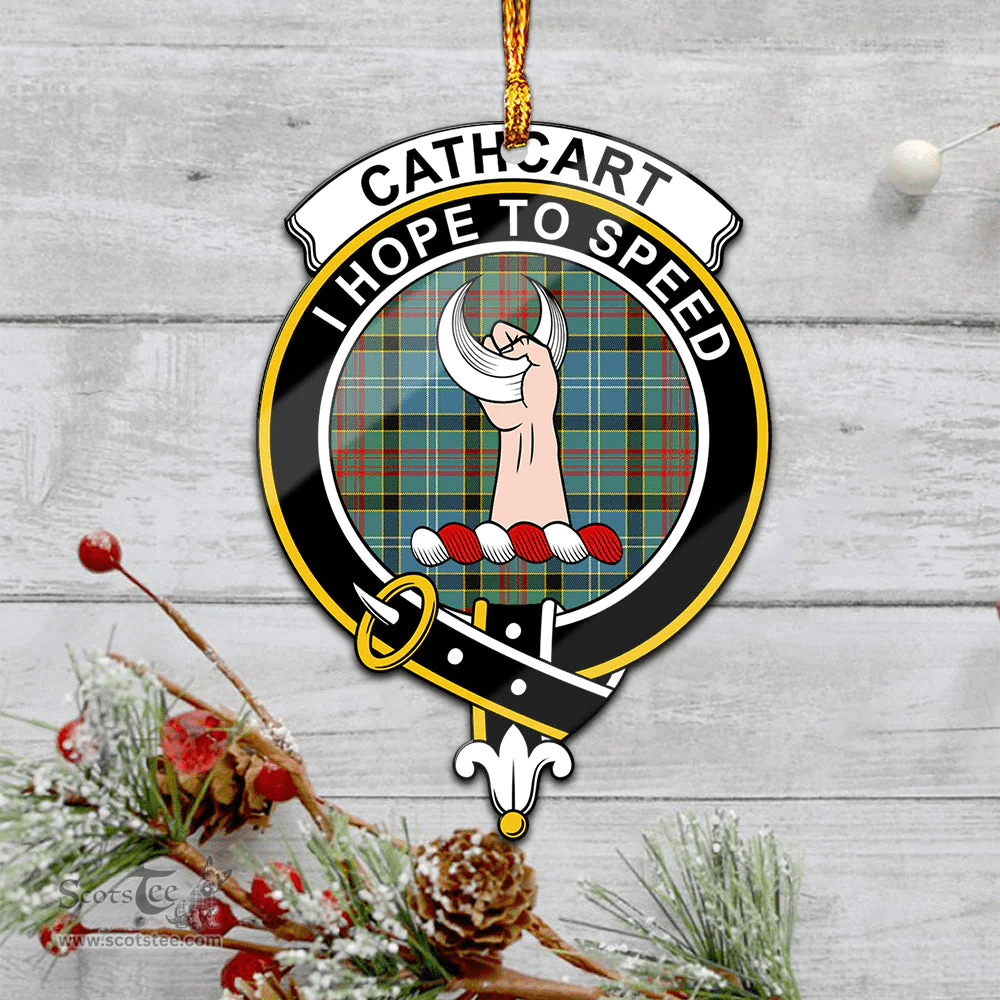 Scottish Cathcart Clan Tartan Mica Ornament Christmas Decoratio - 2-Sided  Scottish Plaid Tartan Plaid