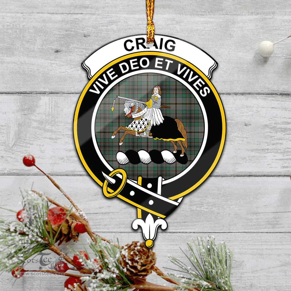 Scottish Craig Clan Tartan Mica Ornament Christmas Decoratio - 2-Sided  Scottish Plaid Tartan Plaid