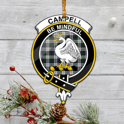 Scottish Campbell Of Cawdor Dress Clan Tartan Mica Ornament Christmas Decoratio - 2-Sided  Scottish Plaid Tartan Plaid