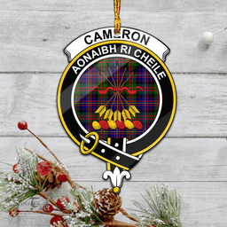 Scottish Cameron Of Erracht Modern Clan Tartan Mica Ornament Christmas Decoratio - 2-Sided  Scottish Plaid Tartan Plaid