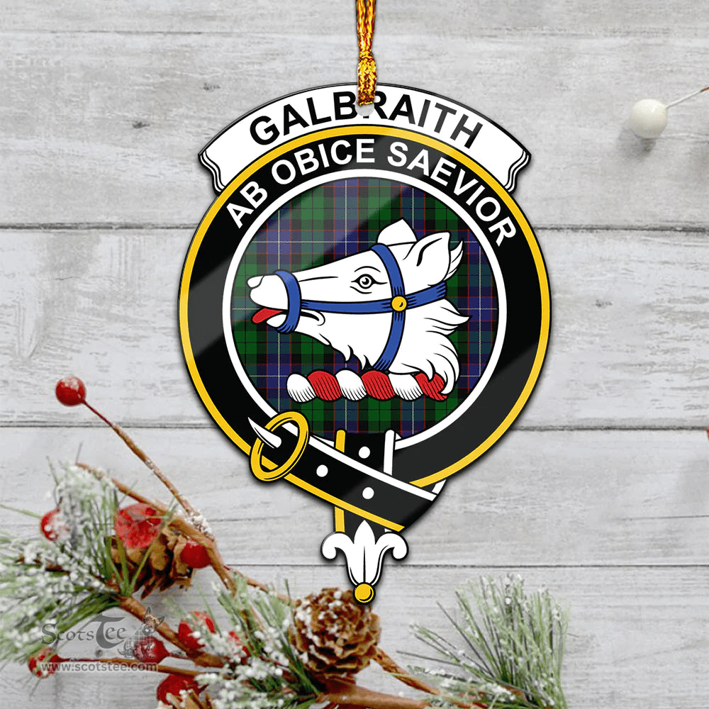 Scottish Galbraith Clan Tartan Mica Ornament Christmas Decoratio - 2-Sided  Scottish Plaid Tartan Plaid