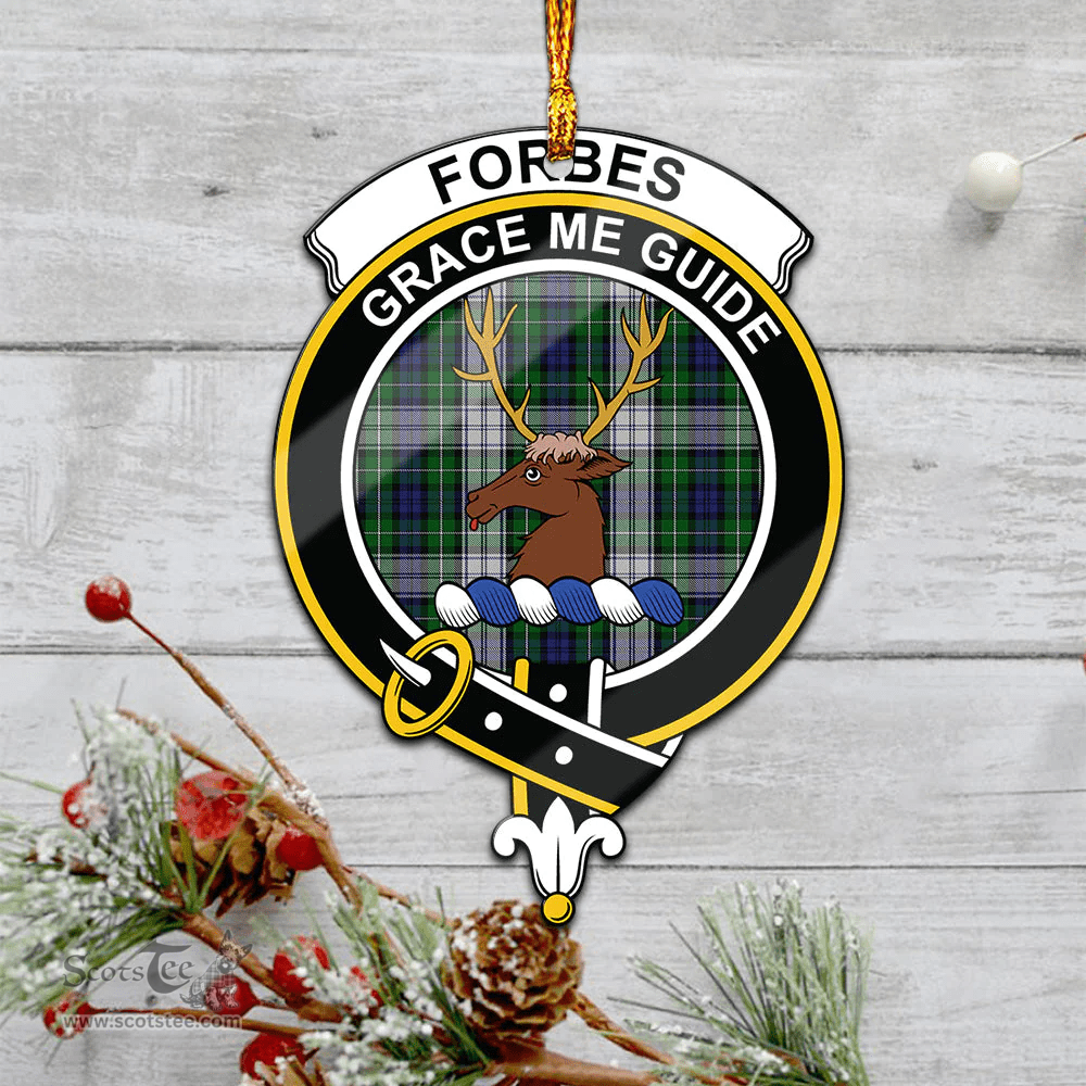 Scottish Forbes Dress Clan Tartan Mica Ornament Christmas Decoratio - 2-Sided  Scottish Plaid Tartan Plaid